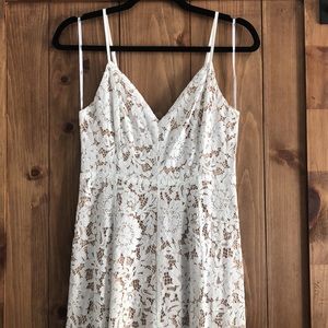 Lulus White Lace Midi Dress